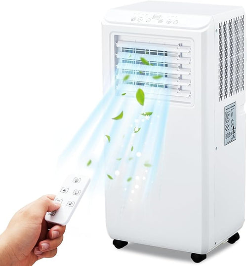 10,000 BTU Portable Air Conditioners - 3-in-1 Cooling, Dehumidifier & Fan for 450 Sq.Ft Rooms, Remote Control & Tool-Free Setup for Dorms, Offices, Homes by Unknown