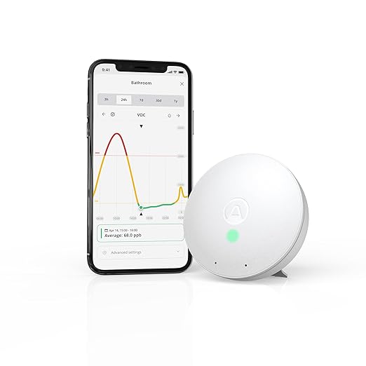 Airthings-292 Wave Mini - Indoor Air Quality - Chemicals (TVOCs), Humidity, Temperature 20 x 30 x 1 by Airthings