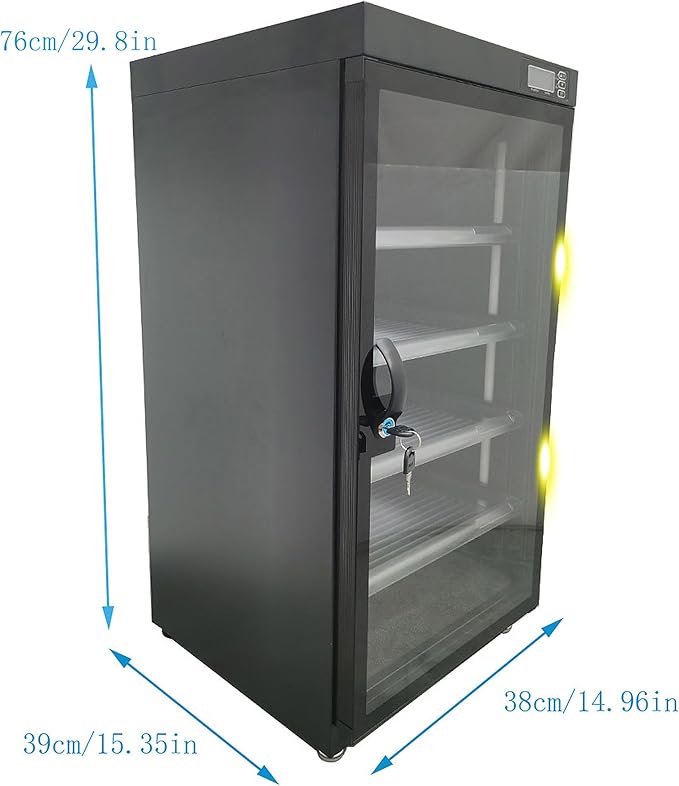 Automatic Digital Camera Dehumidify Storage 100L Dry Cabinet Box Storage 5 Layers Dry Cabinet with Tempered Glass for Camera & Lens Equipment Saving Storage Noiseless & Energy Saving Cabinet - Image 3