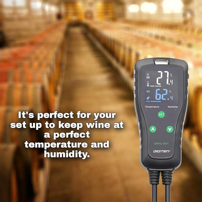 Temperature and Humidity ControllerPlug-in Thermostat Humidistat Reptile Greenhouse,Dual Stage Pre-Wired Outlet 110V 10A - Image 5
