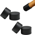 4 Pcs 1-15/16"(49 mm) Round Chair Leg Tips Caps, Silicone Rubber Furniture Leg Floor Protectors, Reduce Noise Folding Metal Chair Leg Cap Replacement for Bar Stool Leg Patio Indoor, Black by BOPOREAE