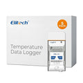 Elitech USB Temperature Data Logger Reusable Temperature Recorder Digital Refrigerator Thermometer High Accuracy Auto PDF Report USB Port 16000 Points LogEt8T-5Pack, -30~70℃ by Elitech