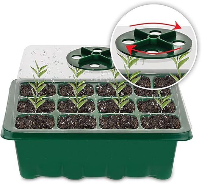 3 Pack Seed Starter Tray with Humidity Dome and Base (36 Cells Total), Plant Germination Kit for Seeds Growing Starting, Mini Seedling Propagator Small Greenhouse, Reusable Garden Supplies - Image 3