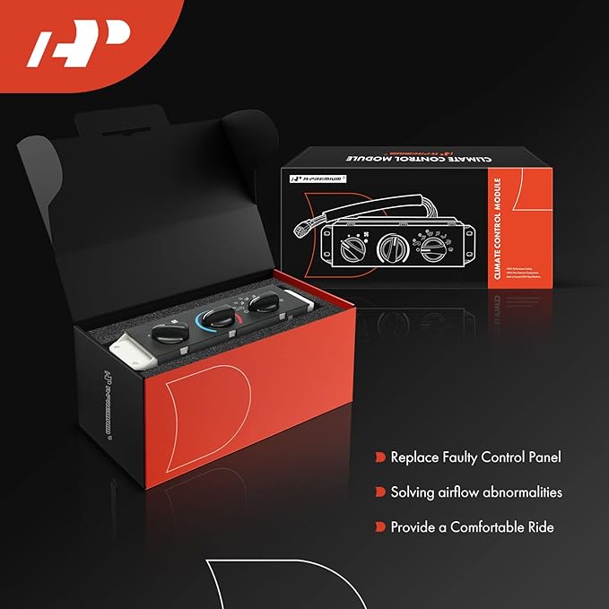 A-Premium HVAC Heater Climate Control Panel Compatible with Jeep Wrangler TJ 1999-2006 with AC - Replaces# 55037473AB - Image 2
