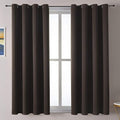 ChrisDowa Grommet Blackout Curtains for Bedroom and Living Room - 2 Panels Set Thermal Insulated Room Darkening Curtains (Brown, 52W x 63L) by ChrisDowa