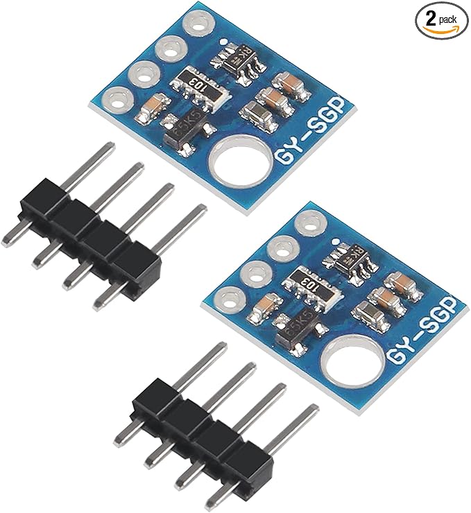2PCS SGP30 Air Measurement Gas Sensor TVOC/eCO2 Air Quality Carbon Dioxide Detector to Replace CCS811 Carbon Dioxide CO2 VOCs Air Quality Gas Sensor Module for Arduino 2PCS by AITRIP