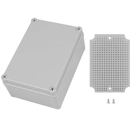 Junction Box, 6.9"x 4.9"x 3"(2 Pack) Outdoor Electrical Box with Mounting Plate, IP67 Dustproof Waterproof ABS Plastic Project Box, DIY Electrical Enclosure Gray (175x 125x 75 mm) - Image 7