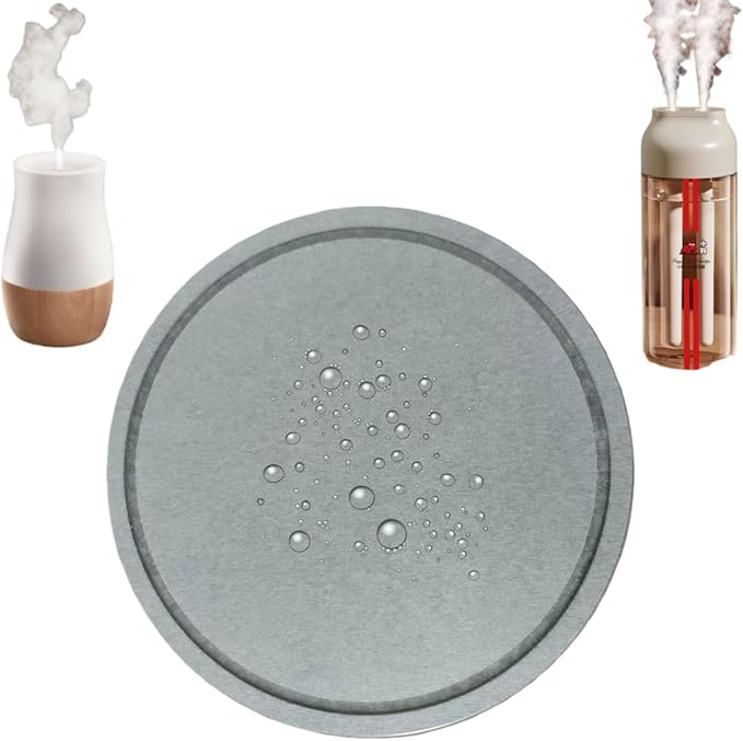 Stone Drip Mat for Mini Humidifiers, Absorbs Water Drips and Fast-Drying Base Pad for Humidifier, 8 Inch Round Diatomaceous Earth Drip Tray for Small Humidifier by Unknown