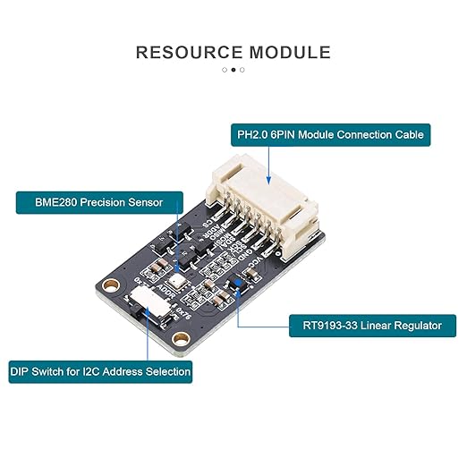 BME280 Environmental Sensor, Temperature Humidity Pressure Module, High Accuracy, I2C/SPI Interface,Compatible with Arduino/Raspberry Pi/STM32 - Image 7