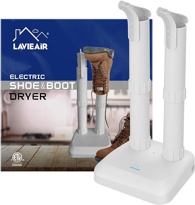 Boot Dryer Shoe Dryer for Work Boots Sneakers and Gloves, No Heat Ultra Low Temperature Drying, Fanless Noiseless Boot Warmer Deodorizer by Lavieair