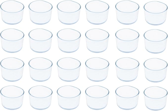 Round Chair Leg Caps,PVC Furniture Feet Covers,TTZEZE Transparent Round Floor Protectors,Clear Table Feet Covers Preventing Plastic Chair Leg Covers Scratches and Noise 38mm/1.5'', 24 by TTZEZE
