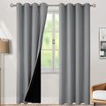 BGment Dove Grey Blackout Curtains for Bedroom Window 84 Inch Length 2 Panels Set, 100% Light Blocking Thermal Insulated Grommet Drapes for Living Room Darkening with Black Liner, 52 Inch Wide Each by BGment