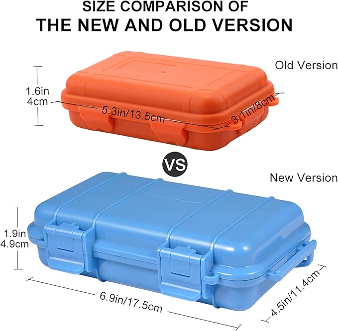 Ejoyous Waterproof Dry Storage Box, Waterproof Box Plastic Survival Container Shockproof Dry Storage Case with 2 U Shape Buckle for Fishing Camping Hiking - Image 2