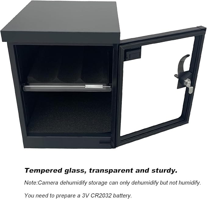 INTBUYING Camera Lens Dry Cabinet 30L Electronic Dry Cabinet for Camera Lens Storage with Lock 2 Layers Intelligent Temperature Humidity LED Screen Noiseless - Image 8