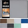 GORILLA GRIP Waterproof Silicone Under Sink Mat with Raised Lip for Kitchen and Bathroom, 31 x 22 in, Cabinet Shelf Liner Stay in Place Mats Dishwasher Safe Drawer Liner, Organizer Tray, Gray by GorillaGrip