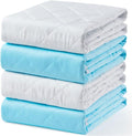 KANECH Heavy Absorbency Washable Waterproof Bed Pads, 30"x34" (4 Pack) - Reusable Incontinence Underpads for Adults, Elderly, Kids & Pets - Quick Drying Mattress Protector for Bed, Sofa, Floor by KANECH