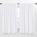 NICETOWN Blackout Curtain Panels Window Draperies - (White Color) 62x63 inch, 2 Pieces, Insulating Room Darkening Blackout Drapes for Doorway Shower Bathroom Laundry Room Bifold Door by NICETOWN