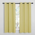 NICETOWN Paler Yellow Room Darkening Curtains for Kitchen, Window Treatment Thermal Insulated Solid Grommet Room Darkening Curtains/Drapes for Bedroom (Set of 2, 42 inches Wide by 48 inches Long) by NICETOWN