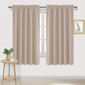 DWCN Blackout Curtains for Living Room Thermal Insulated, Energy Saving & Noise Reducing Bedroom Curtains, Camel, W 60x L 63 Inch, Set of 2 Rod Pocket Curtain Panels by DWCN
