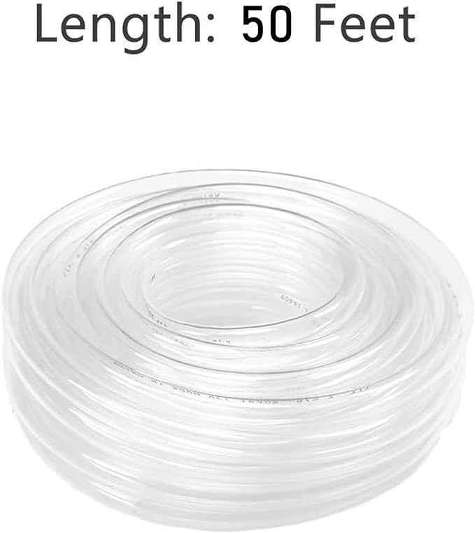 Eastrans Clear Vinyl Tubing Flexible PVC Tubing, Hybrid PVC Hose, Lightweight Plastic Tube, by 7/8 Inch ID, 50-Feet Length - Image 5