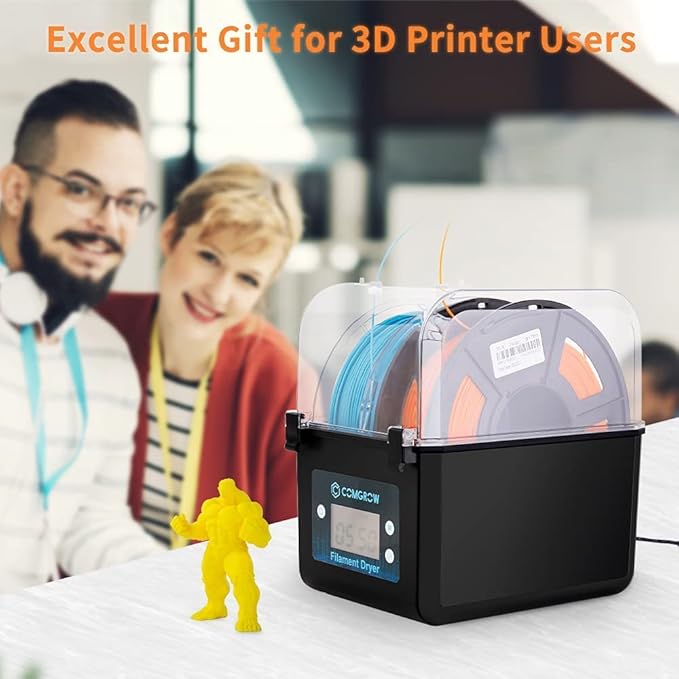 Comgrow Filament Dryer, Upgraded Filament Dry Box, Large-Capacity 3D Filament Dehydrator for 2KG Filament, Compatible with 1.75mm, 2.85mm Filament and PLA PETG TPU ABS Material - Image 7
