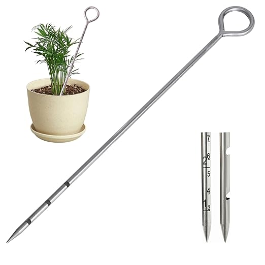 Soil Probe 14 Inches Moisture Meter for Plants, Soil Moisture Sampler with Dual Scale Markings, House Plant Water Monitor No Batteries Required by Lichtund
