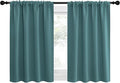 NICETOWN RV Blackout Curtains for Camper Windows, Sea Teal, 42" x 36", Set of 2, Kitchen Curtains, Short Blackout Drapes, Thermal Insulated Rod Pocket Window Treatment Draperies for Nursery by NICETOWN