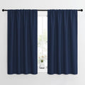 NICETOWN Kitchen Curtains, Short Blackout Curtains & Drapes, Thermal Insulated Blackout Curtain Panels for Kids Room, Play Room (Navy, 42" Wide by 54" Long, 2 PCs) by NICETOWN