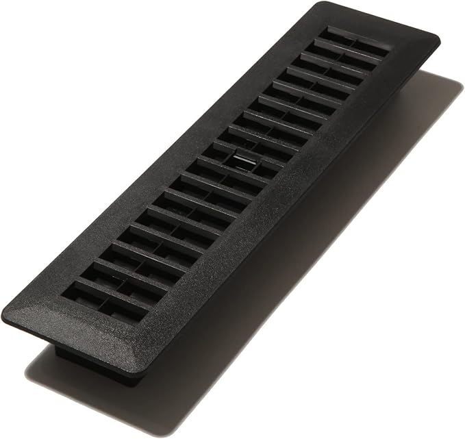 Decor Grates PL212-BLK 10 2-Inch by 12-Inch Plastic Floor Register, Black by DecorGrates