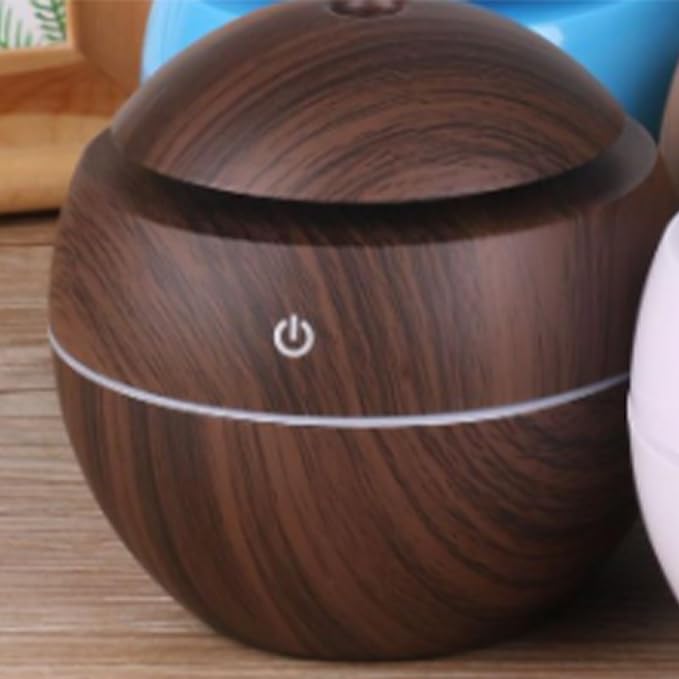 Wood Grain Humidifier, Portable Mini Humidifier Compact Portable 5V 2W USB Aroma Diffuser Quiet Essential Oil Diffuser for Bedrooms Living Rooms Office Car - Image 8