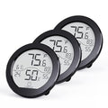 SECRUI Indoor Digital Hygrometer 3 Pack Room Thermometer and Humidity Gauge LCD with Max and Min Records (Black) by SECRUI