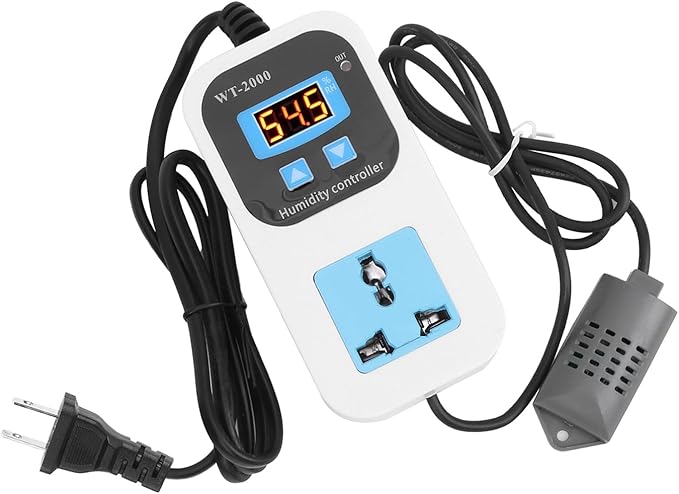 Fafeicy WT2000 Digital Humidity Controller for Humidifier Dehumidifier, 0-99% RH Range, 110-220V, ABS Material, 10A Capacity, US Plug - Image 9