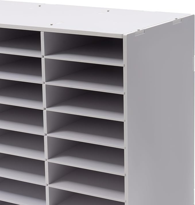 Literature Organizers 24/36Slots Mail Sorter Compartment Files Rack File Cabinet Mail Organizer Office Mailbox Storage Files Manuals Books for Office Company (BGQHQN2MWDFKH - 36 Slots - White) - Image 5