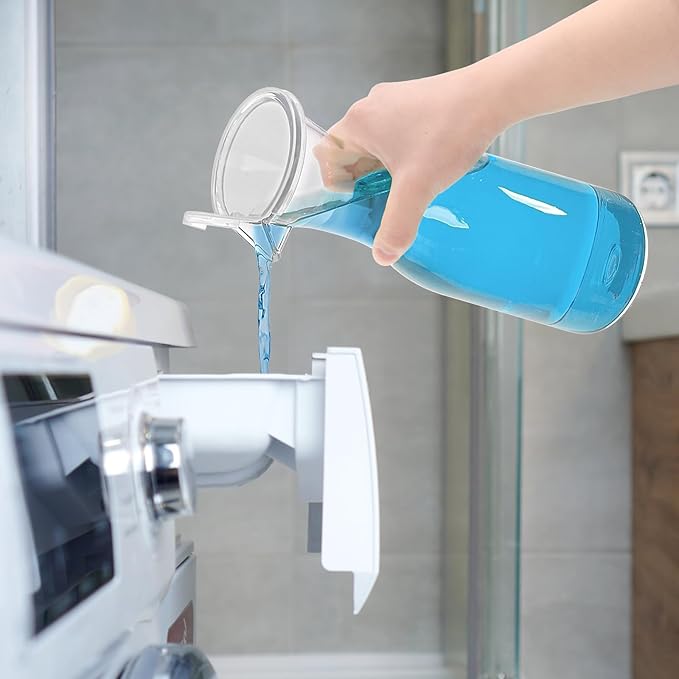 3 Pack Laundry Detergent Dispenser with 5 Labels, 40 OZ Plastic Fabric Softener Bottle, Reusable Detergent Container, Laundry Room Organizer for Liquid Soap Powder Bleach Scent Booster Beads - Image 6