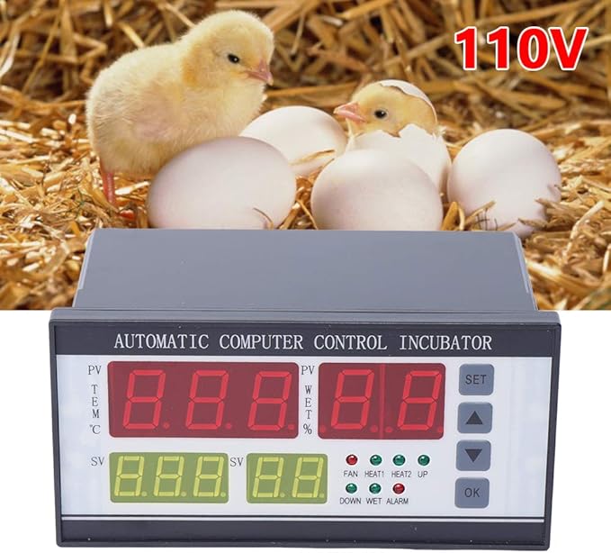Incubator Controller, XM-18 Full Automatic Control System Egg Incubator Machine, 110V 0-99℃ Temperature Humidity Controller Thermostat Egg Hatching Control Machine for Home and Commercial Use - Image 8