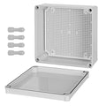 Junction Box，7.9"x 7.9"x 3.7" Outdoor Electrical Box with Mounting Plate, IP67 Dustproof Waterproof ABS Plastic Project Box, DIY Electrical Enclosure Gray (200x 200x 95 mm) by HoHaing