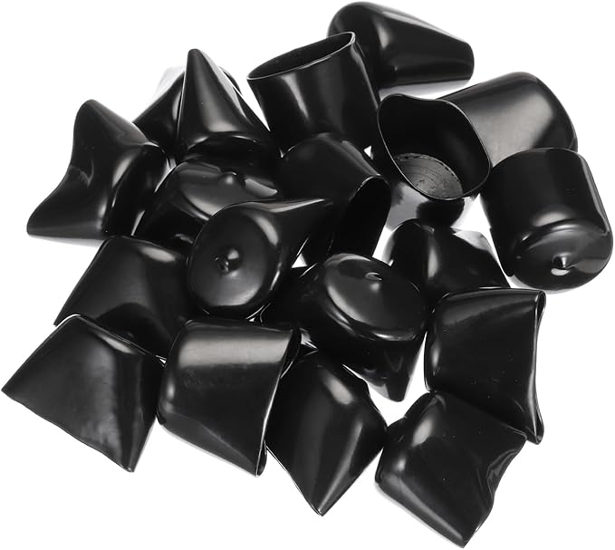 uxcell 20pcs Rubber End Caps 33mm ID Vinyl PVC Round Tube Bolt Cap Cover Screw Thread Protectors Black - Image 4