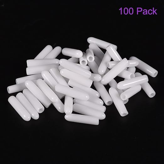 DMiotech 100 Pack 2mm ID White Screw Thread Protectors Rubber End Caps Bolt Covers for Screw Bolt Furniture Pipe - Image 6