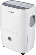 Whirlpool 50-Pint Portable Dehumidifier for Basement, Garage, and Living Room, 115V, Dehumidifier for Rooms up to 4500 Sq. Ft. with Energy Star Certification, Auto-Shutoff, and Timer in White by Whirlpool
