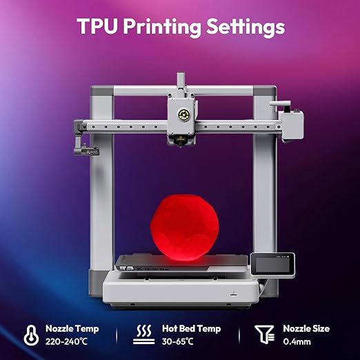 AMOLEN 95A TPU Glow in The Dark Filament Bundle, Red, Orange, Blue Purple, Green 1.75mm Soft Flexible TPU 3D Printer Filament, Best with UV Lamp, 200g x 4 Pack, Luminous Filament for Halloween - Image 5