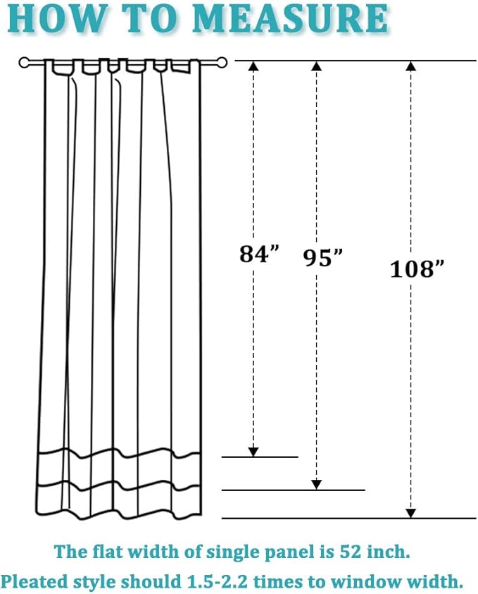 RYB HOME Outdoor Curtains for Patio Waterproof Tab Top Block Sunlight Thermal Insulated Privacy Assured Thick Outside Curtains for Porch, Pergola, Pool, W52 x L84, Light Grey, 1 Panel - Image 8