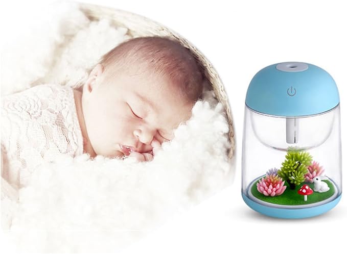 Micro Landscape Humidifier with Changing Led Light,Adjustable Mist Mode, Waterless Auto Shut-off,for Bedroom,Office,Car (blue) - Image 5