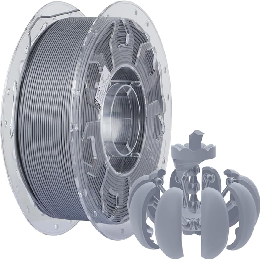 Creality PLA 3D Printer Filament, PLA Filament 1.75mm, 1.0kg (2.2lbs) Spool, Enhanced Toughness No Warp, Dimensional Accuracy ±0.03mm Printing Filament 1.75, for FDM 3D Printers (Grey) by Creality