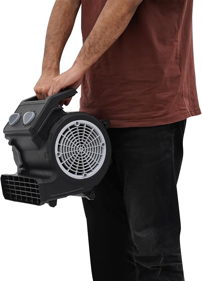 TFCFL Floor Drying Fan, Portable Floor Blower Fan with 3-Speeds & 3 Blowing Angles, For Janitorial, Plumbing, Home, Commercial, Industrial Use (Black) - Image 5
