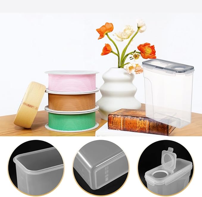 Filament Dry Box 3D Print Filament Dryer - 4 Pack Filaments Container for 3D Printing Filaments Sealing and Protection - Portable Filament Storage with Desiccant&Label,Water-Proof and Dust-Proof 4.0L - Image 5