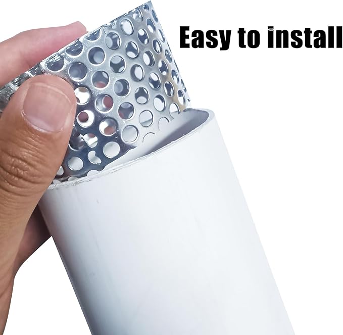 PVC Termination Mesh Vent Cover, Furnace&Roof Vent Cap, OD 2.4in to 2.98in Multihole Vent Mesh for 2.5in to 2.98in ID Pipe, Stainless Steel Conical Vent Mesh, Used for Keep Birds and Leaves Debris Out - Image 3