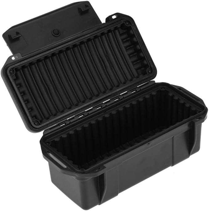 Tbest Outdoor Waterproof Shockproof Airtight Survival Box Storage Container Case Carry Box Black Dry Storage Box for Fishing Camping Hiking Outdoor Activities by LetYourCarMoreColorful
