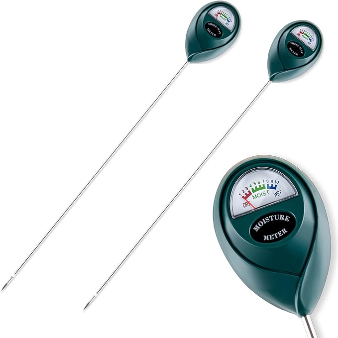 Tennedriv Green Long Probe Soil Moisture Meter for Outdoor Plants, Plant Water Meter for Outdoor Plants,Plant Moisture Meter for Indoor Plants and Outdoor Plants, No Batteries Required, 2 Pack by TennedrivGreen