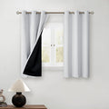 BGment 45 Inch Curtains for Bedroom - Short Blackout Curtains for Small Window/Cafe Thermal Insulated Grommet Drapes, 2 Panels, Each 42 Inch Wide, Greyish White by BGment