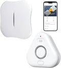 Smart Water Leak Detectors for Home WiFi with App Alerts, Stechro Ajustable 120dB Water Sensor Alarm Leak Detector for Basements Sink Kitchen Laundry, 1 Water Sensor & 1 Rechargeable Gateway by stechro